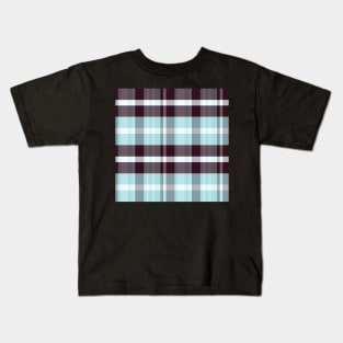 Winter Aesthetic Iagan 1 Hand Drawn Textured Plaid Pattern Kids T-Shirt